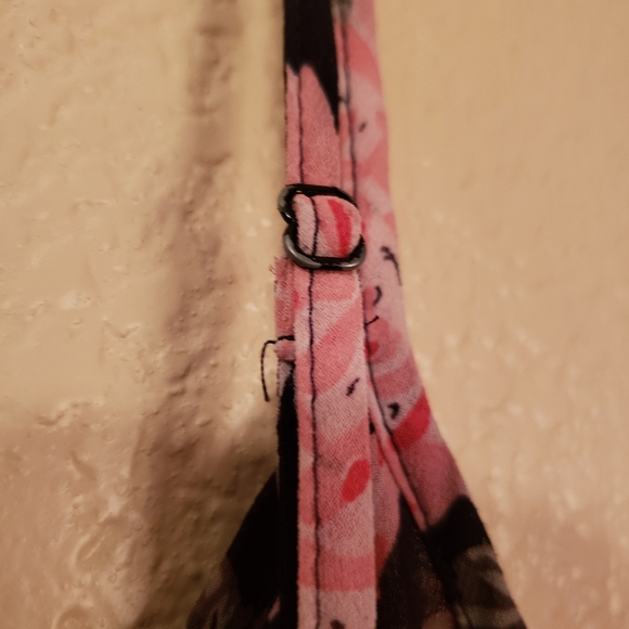 Forever 21 pink roses spaghetti strap crop top - Picture 3 of 5